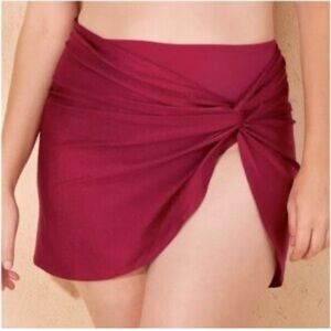 Shade & Shore - Women's High Shine Twist-Knot Cover Up Sarong Size M